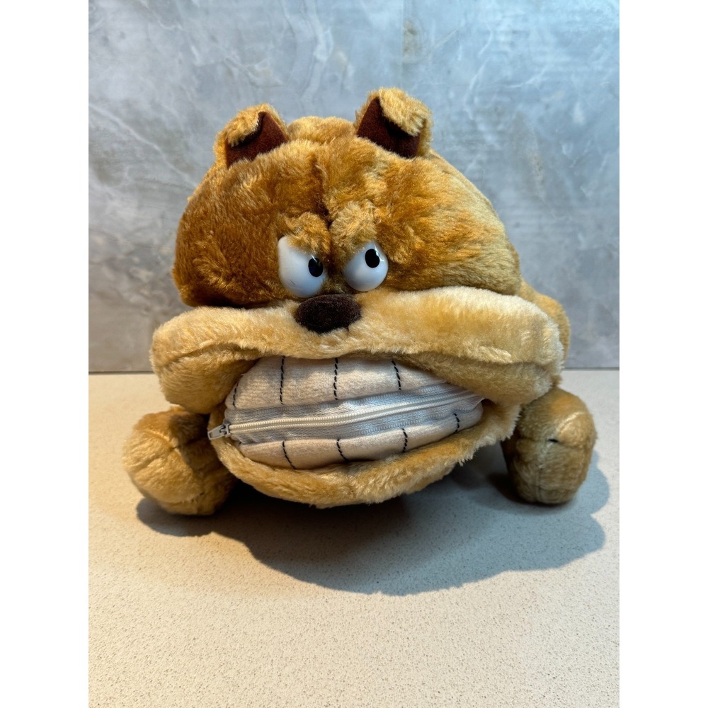 Vintage Garfield Plush Zip Mouth Coin Pouch Dakin 1980s – Stuffed Animal Toy